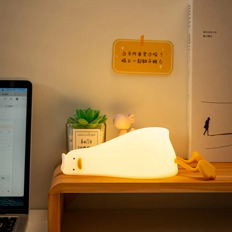 Silicone Duck Night Light – USB Rechargeable Kids Bedside Lamp Kids Night Light SPOT