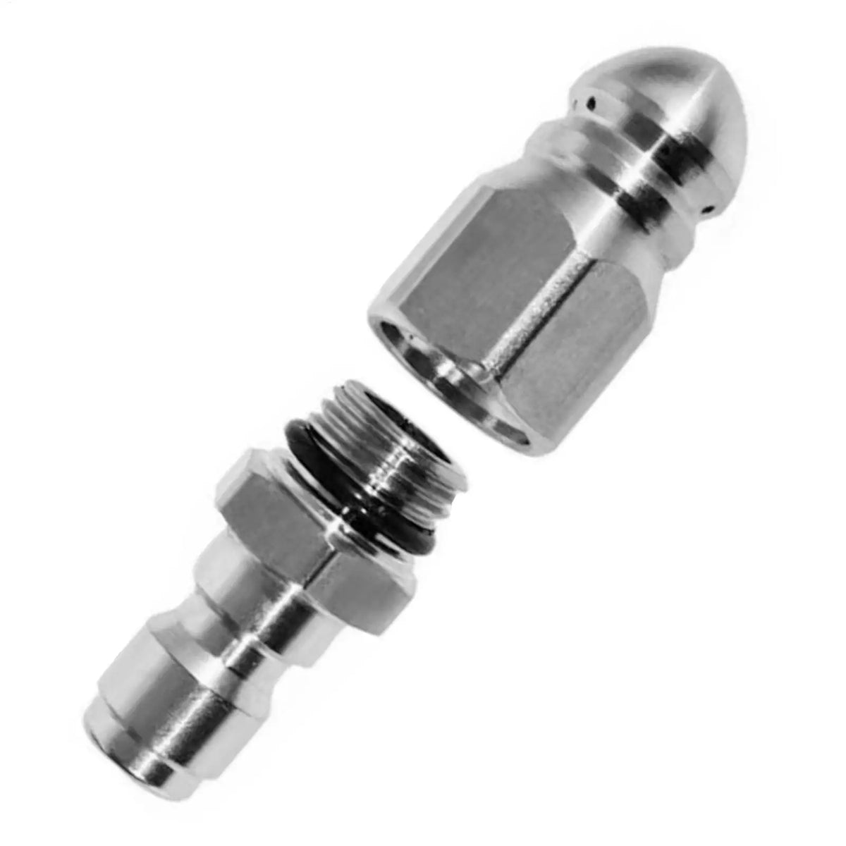 1/4" Stainless Steel Sewer Jetter Nozzle for Pressure Washers Drain Jetter Nozzle SPOT