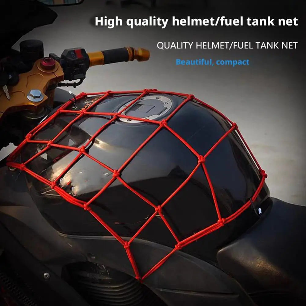 Motorcycle Luggage Net 6-Hook Bungee Mesh 30×30cm | ATV Scooter Motorcycle Luggage Net SPOT