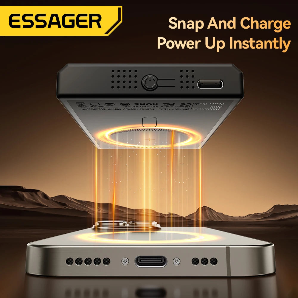 Essager 10000mAh Magnetic Power Bank 20W Wireless Charging Wireless Power Bank SPOT
