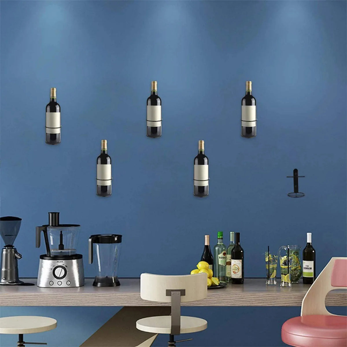 Wall-Mounted Iron Wine Bottle Rack – Kitchen & Bar Organizer Wine Bottle Rack SPOT
