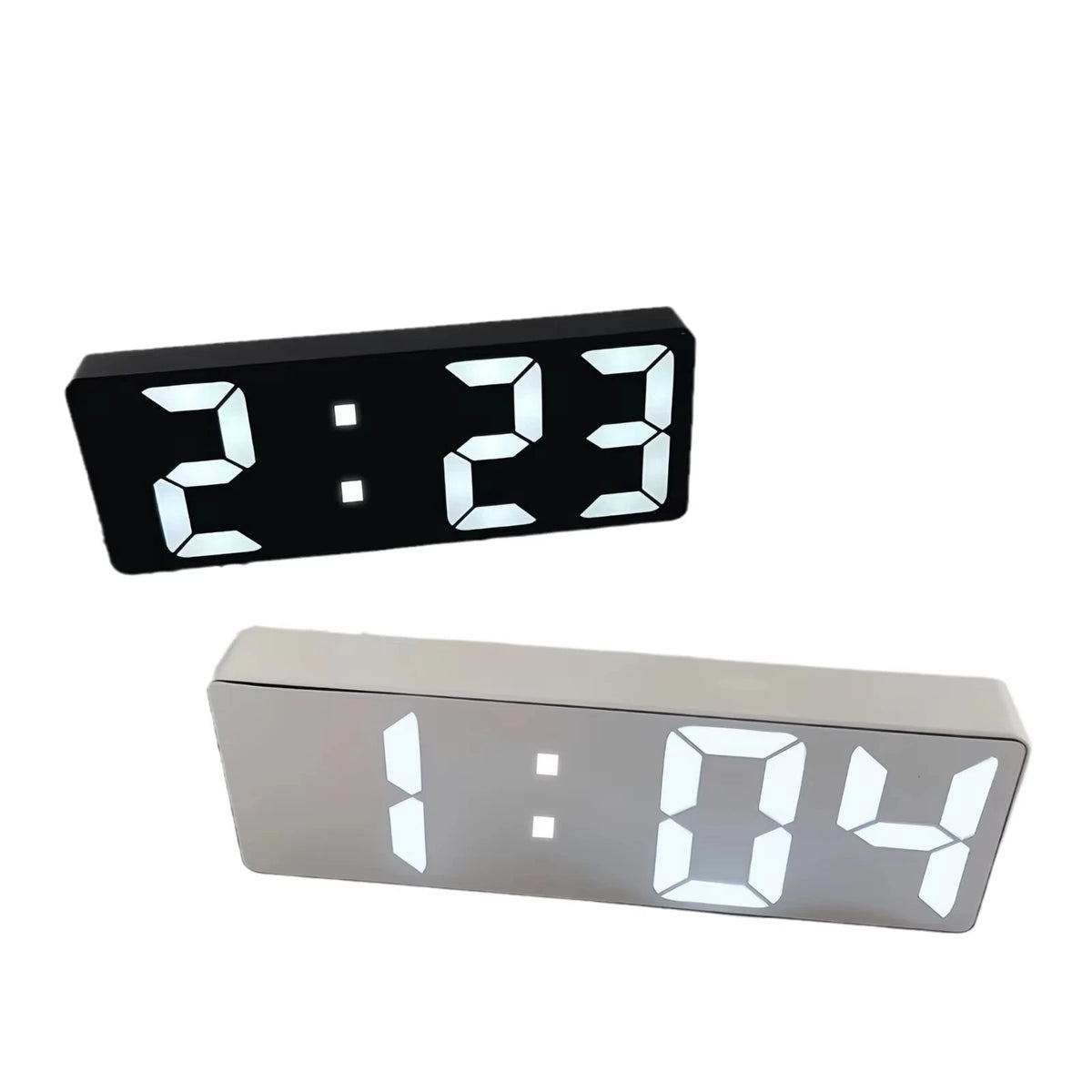 LED Mirror Digital Alarm Clock – Silent Luminous Bedside Clock Digital Alarm Clock SPOT