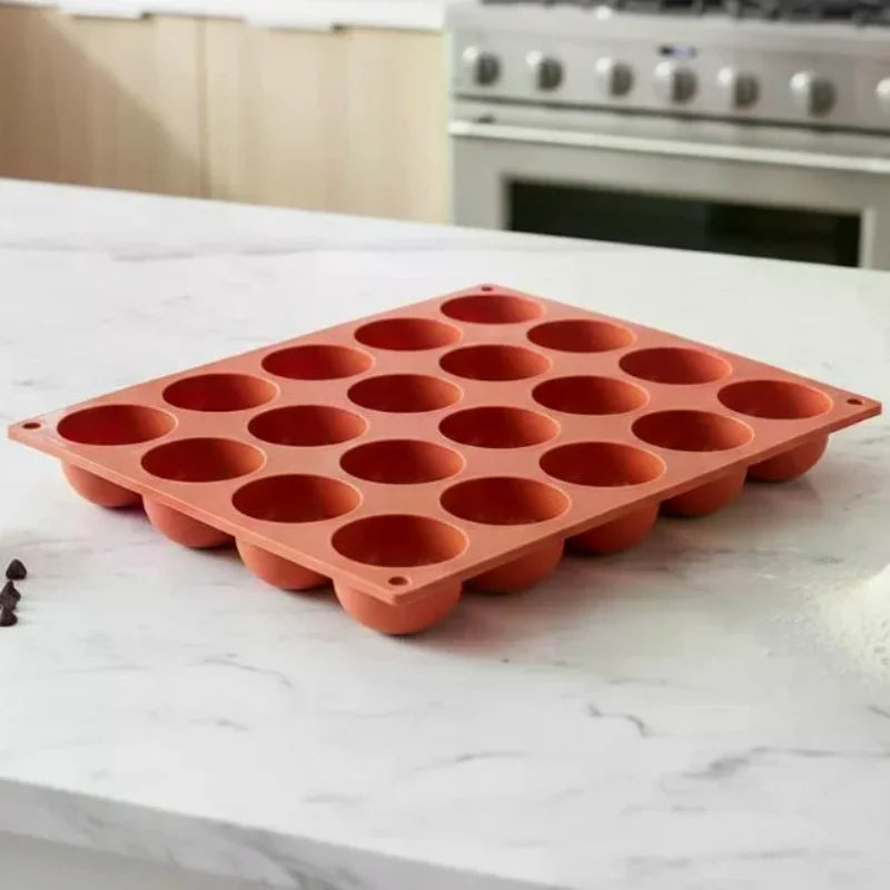 15-Cavity Half Sphere Silicone Mold – Chocolate & Mousse Baking Silicone Baking Mold SPOT