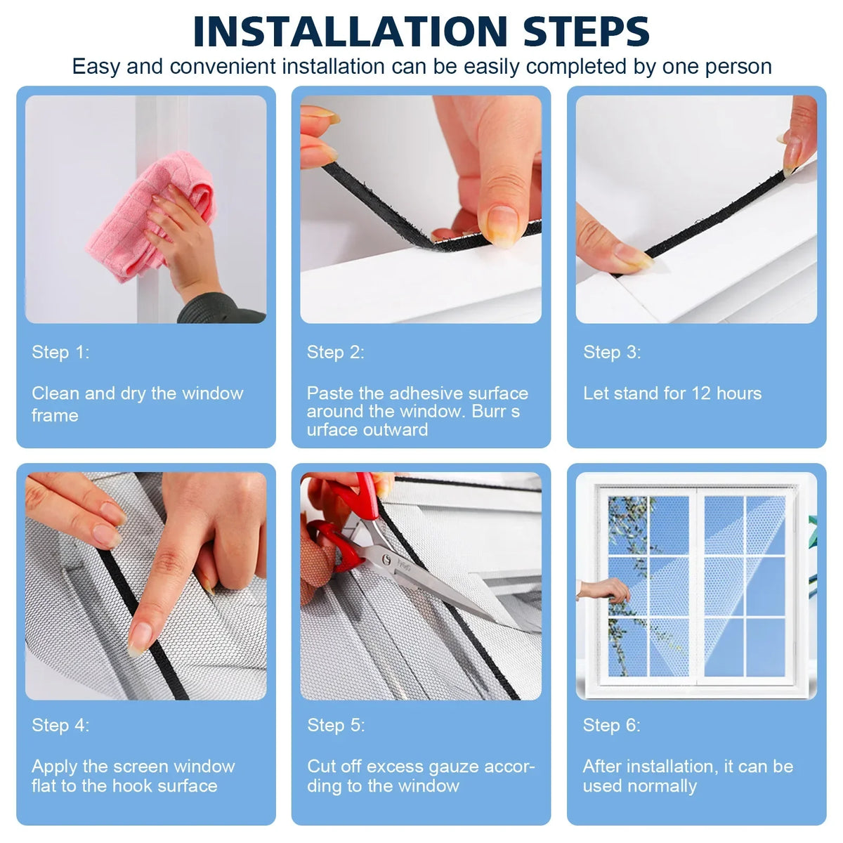 DIY Self-Adhesive Mosquito Window Net – Nylon Insect Screen Window Insect Screen SPOT
