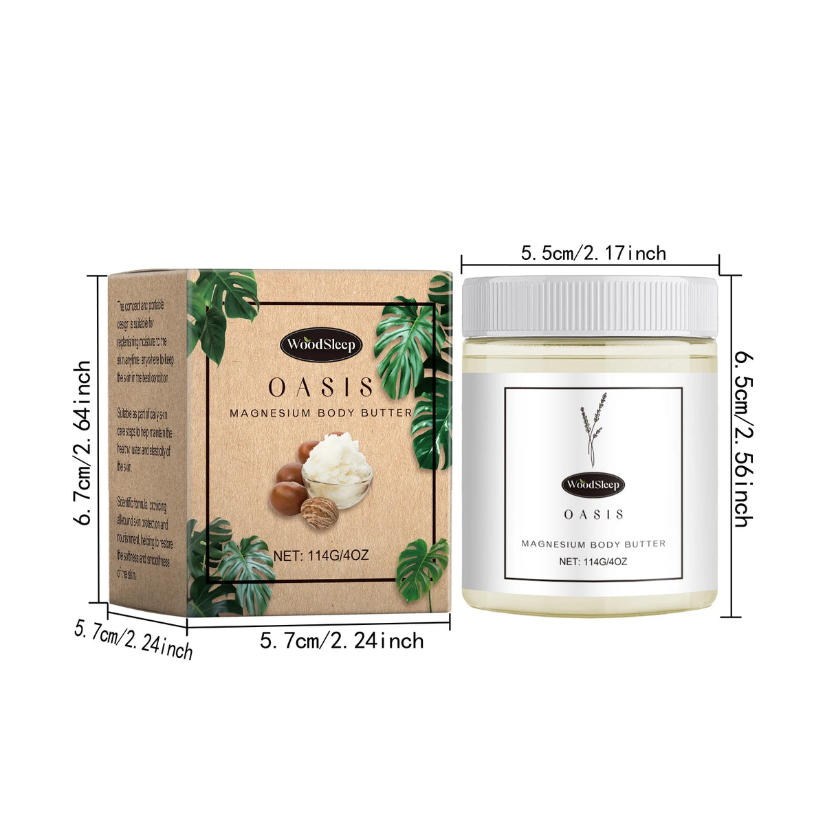 OceAura Magnesium Body Butter – Shea Butter Moisturizing Cream Body Butter Cream SPOT