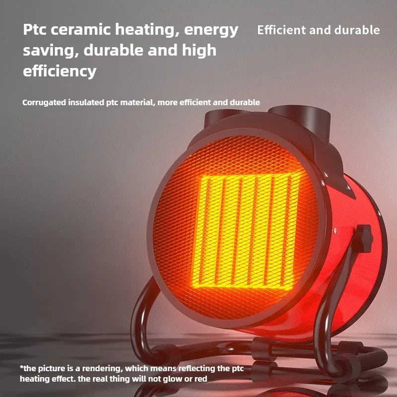 2000W Portable Electric Heater – Fan, Thermostat & Safety Portable Space Heater SPOT