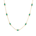 18K Gold Plated Stainless Steel Bead Chain Necklace for Women Chain Bead Necklace SPOT NC-1752G01