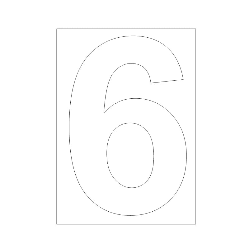 Weatherproof Wheelie Bin Number Stickers – Self-Adhesive PVC Bin Number Stickers SPOT A6