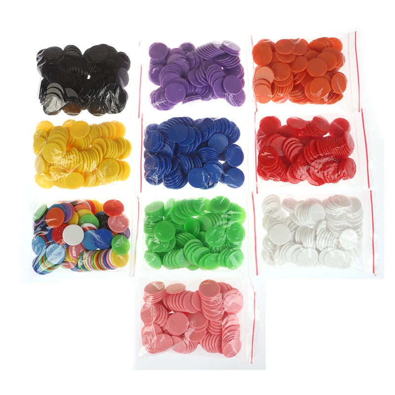 100-Pack Montessori Counting Chips – Math Tokens & Bingo Markers Math Counting Chips SPOT