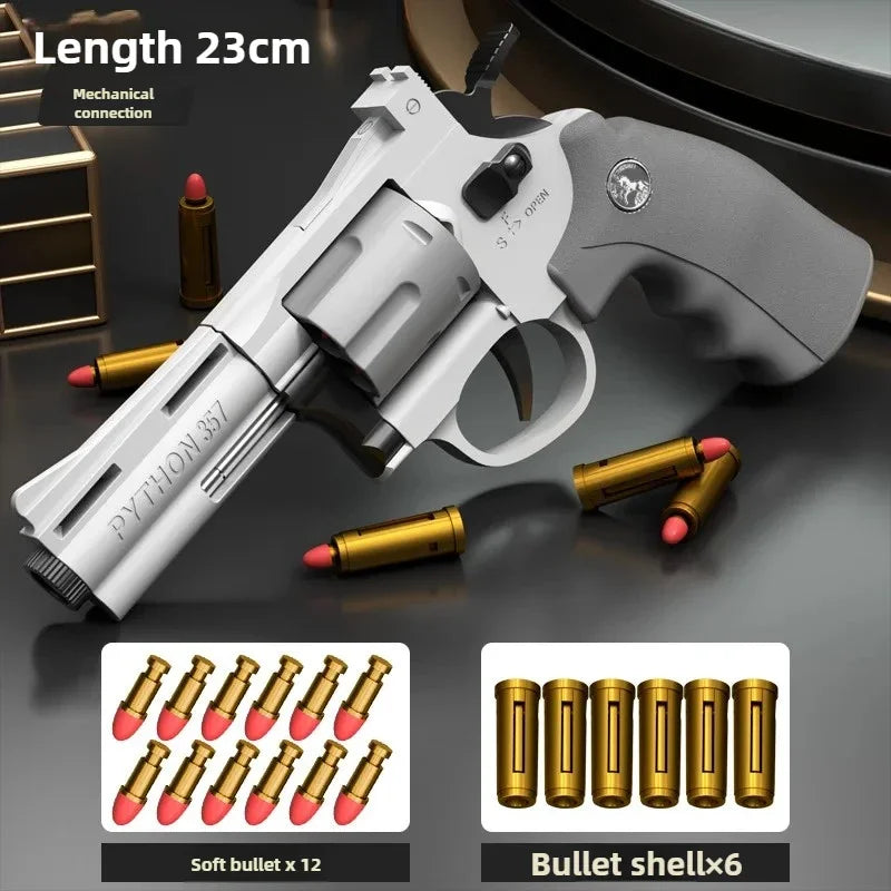 ZP5 357 Revolver EVA Soft Dart Toy Gun – Kids & Adults Soft Dart Toy Gun SPOT 357-Grey-23cm