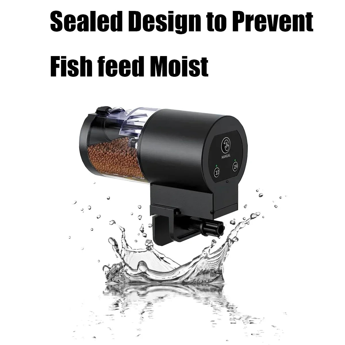 Automatic Fish Feeder with Timer – 100ml Aquarium Dispenser Automatic Fish Feeder SPOT