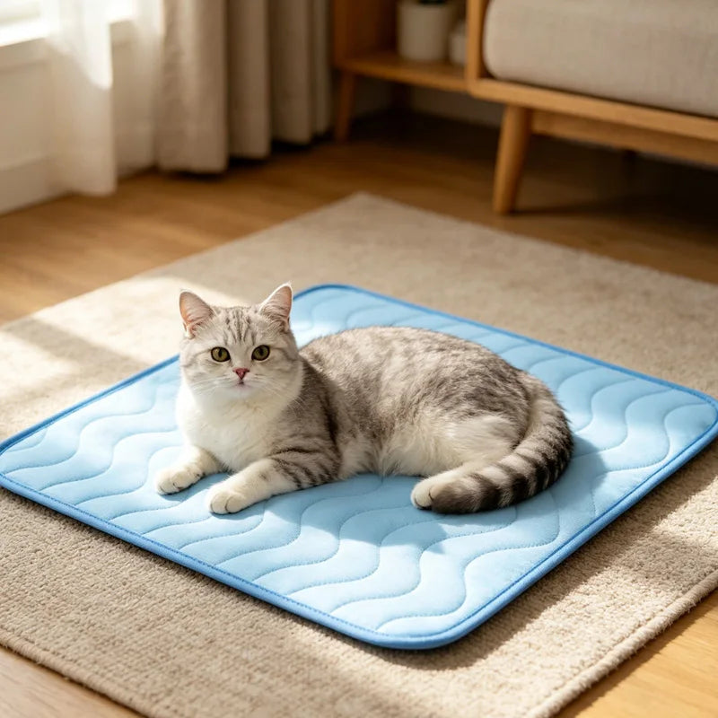 KEMORELA Cooling Pet Mat – Ice Silk Dog & Cat Summer Pad Pet Cooling Mat SPOT