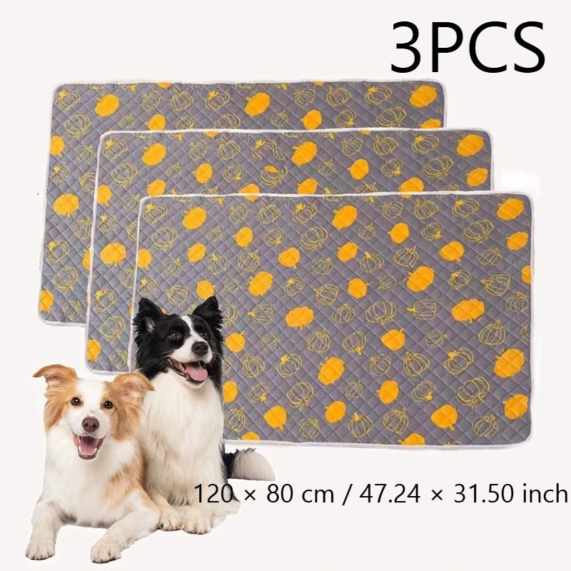 3-Pack Reusable Dog Pee Pads – Machine Washable Pet Mats Pet Training Pads SPOT 3pcs 80x120cm