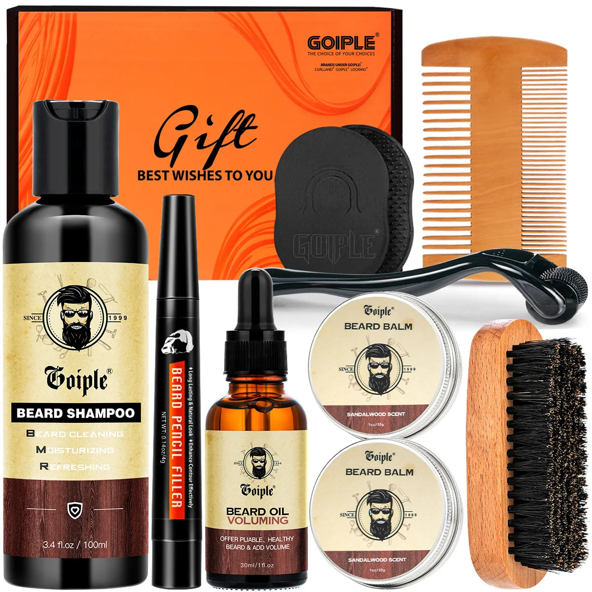 Goiple Beard Growth Kit – Shampoo, Filling Pen, Balm & Conditioner Beard Care Kit SPOT Default Title