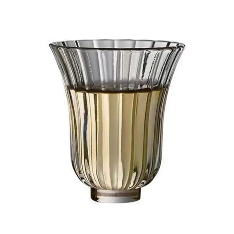 50ml Floral Petal Glass Tea Cup | Japanese Gongfu Teacup Glass Tea Cup SPOT