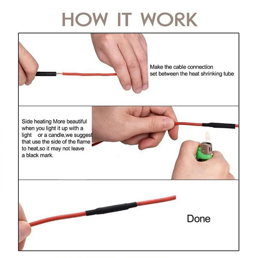 Heat Shrink Tubing Kit – Multicolor Wire Cable Sleeve 150–750 Pcs Heat Shrink Tubing Kit SPOT