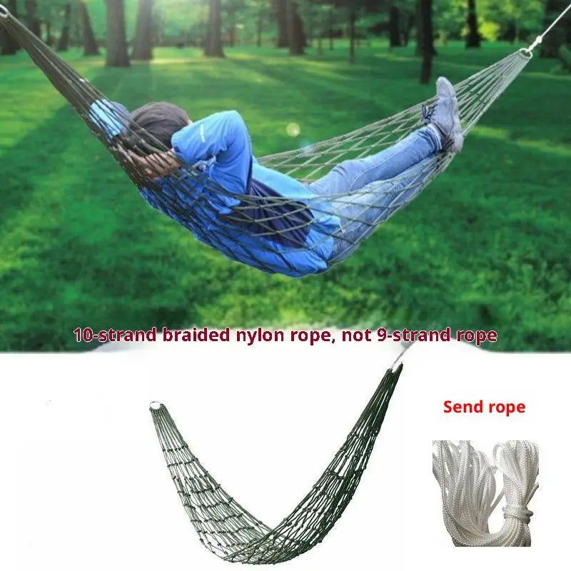 Thickened Nylon Rope Hammock – Portable Outdoor Swing Chair Outdoor Hammock SPOT