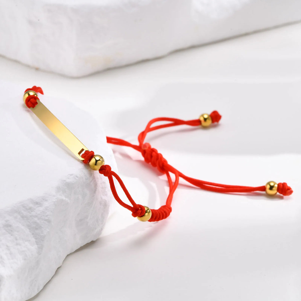 Personalized Engraved Name ID Bracelet – Red String, Gift Box Personalized ID Bracelet SPOT