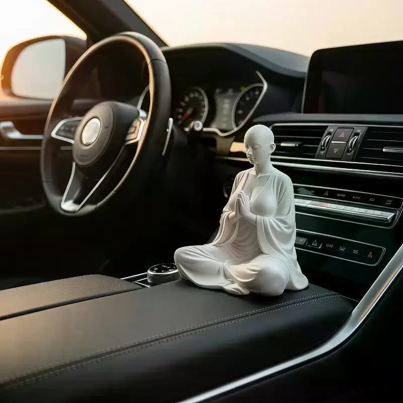 White Zen Meditation Figurine | Minimalist Spiritual Decor Decorative Figurine SPOT