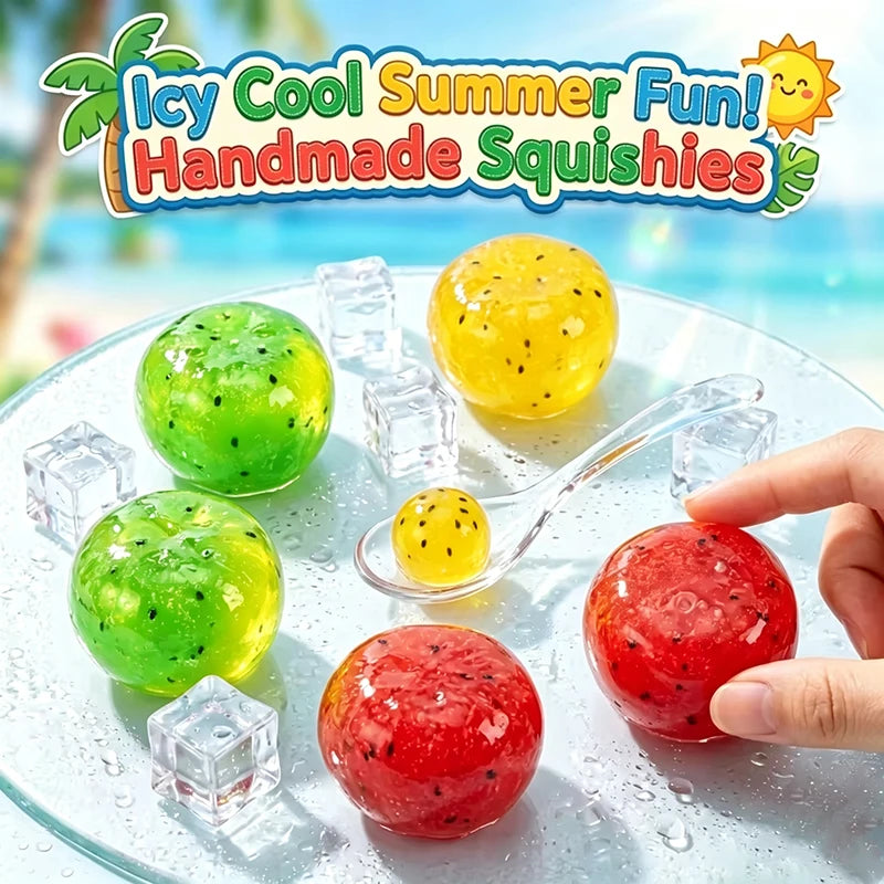 Squishy Slow-Rise Squeeze Fidget Toy – Soft PU Fruit Ball Squeeze Fidget Toy SPOT