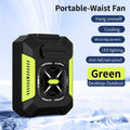 Portable Waist Clip Fan 5000mAh USB Rechargeable & LED Light Portable Clip Fan SPOT Green