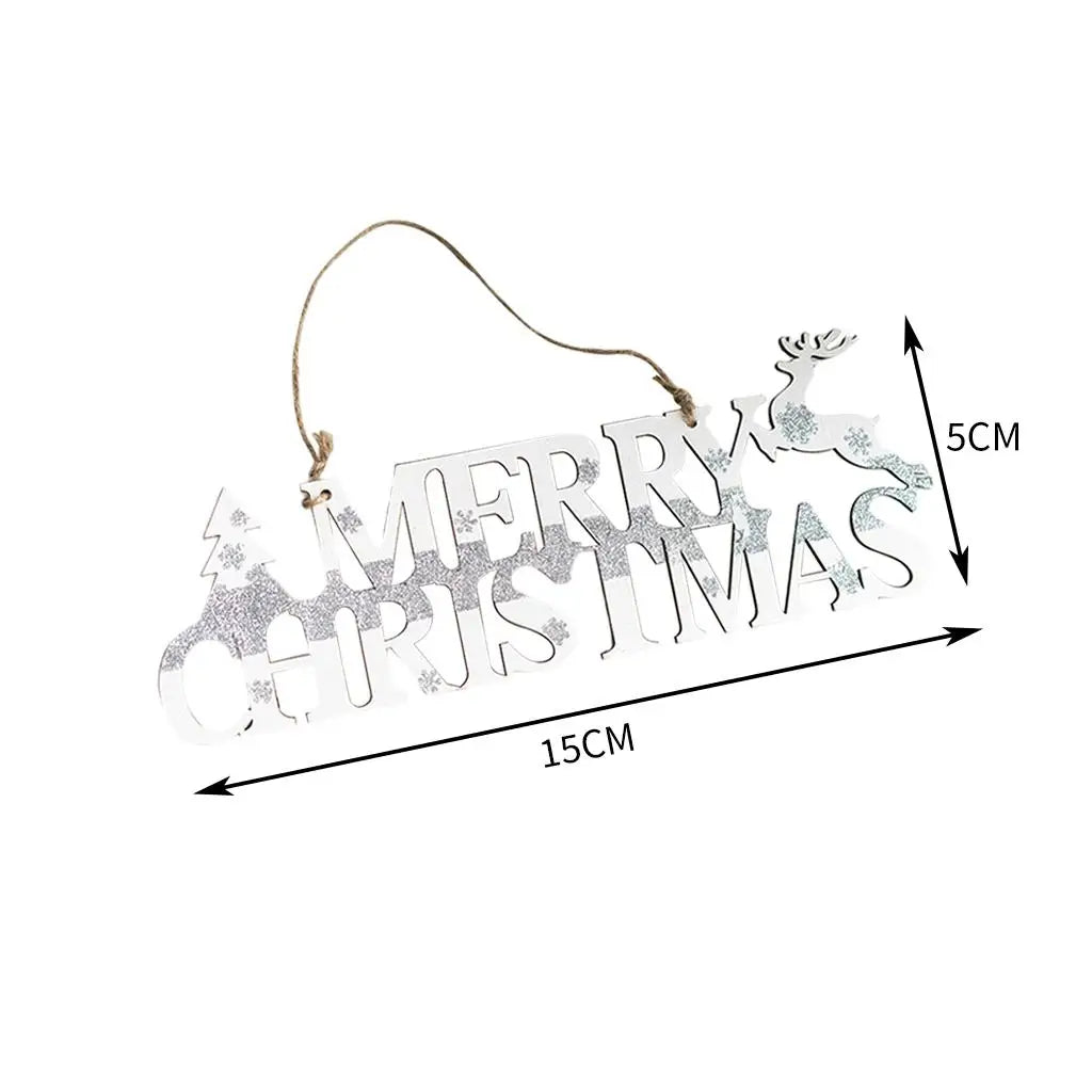 Wooden Christmas Letter Hanging Ornaments – 4 Sizes | Holiday Decor Christmas Hanging Ornament SPOT Fluorescence Yellow