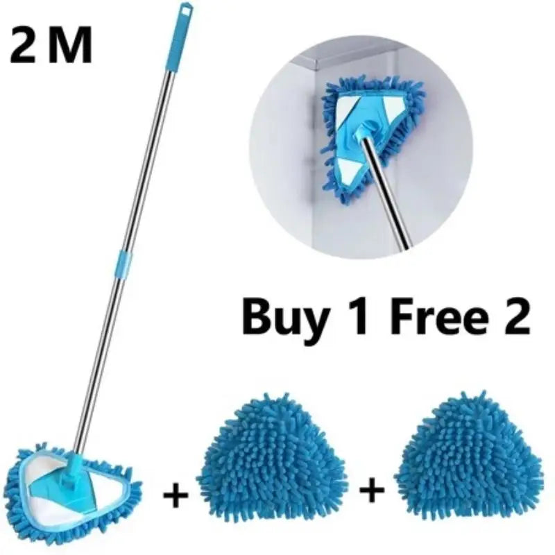 Long Handle Rotating Triangle Mop – Floor, Wall & Ceiling Rotating Triangle Mop SPOT A5