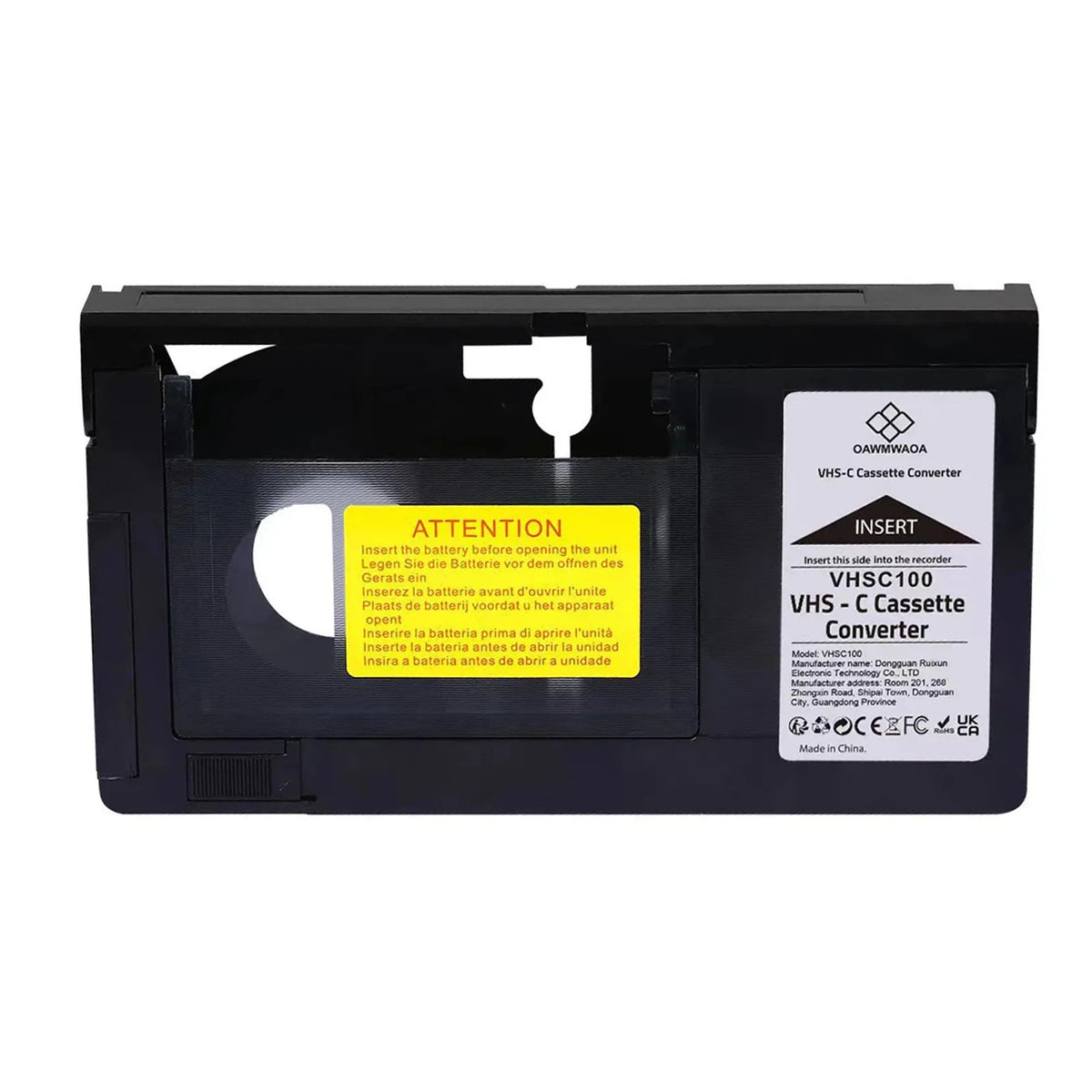 VHS to VHS-C Adapter Converter Box – Tape Cassette Player Video Tape Adapter SPOT