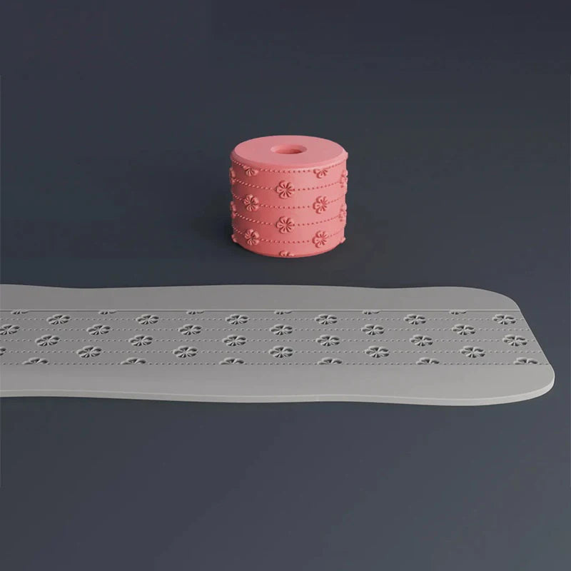 Clay Stamp Roller – Geometric Flower Texture Wheel for DIY Clay Clay Texture Roller SPOT