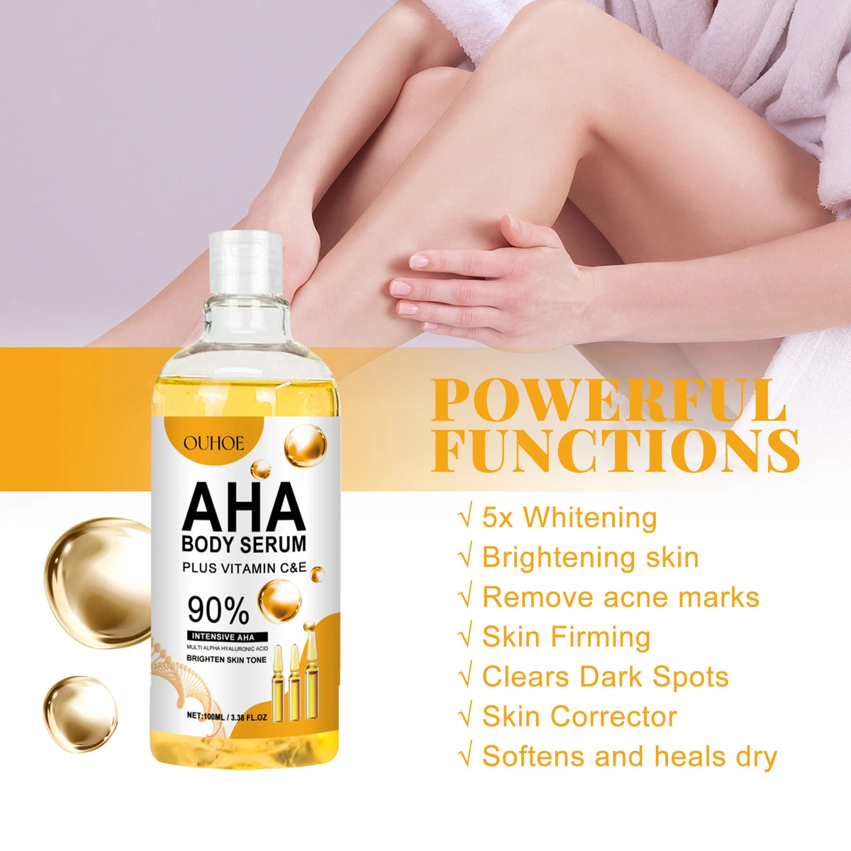 AHA Body & Face Serum – Brightening, Hydrating, Pore Minimizing Brightening Body Serum SPOT