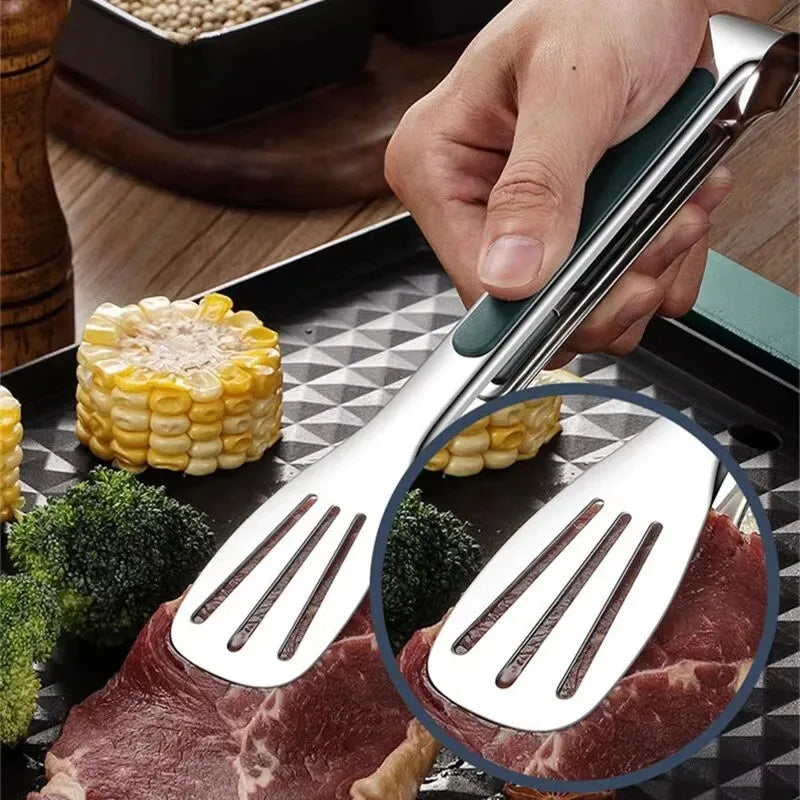 Non-Slip Stainless Steel Food Tongs – BBQ, Grill & Kitchen Kitchen Food Tongs SPOT