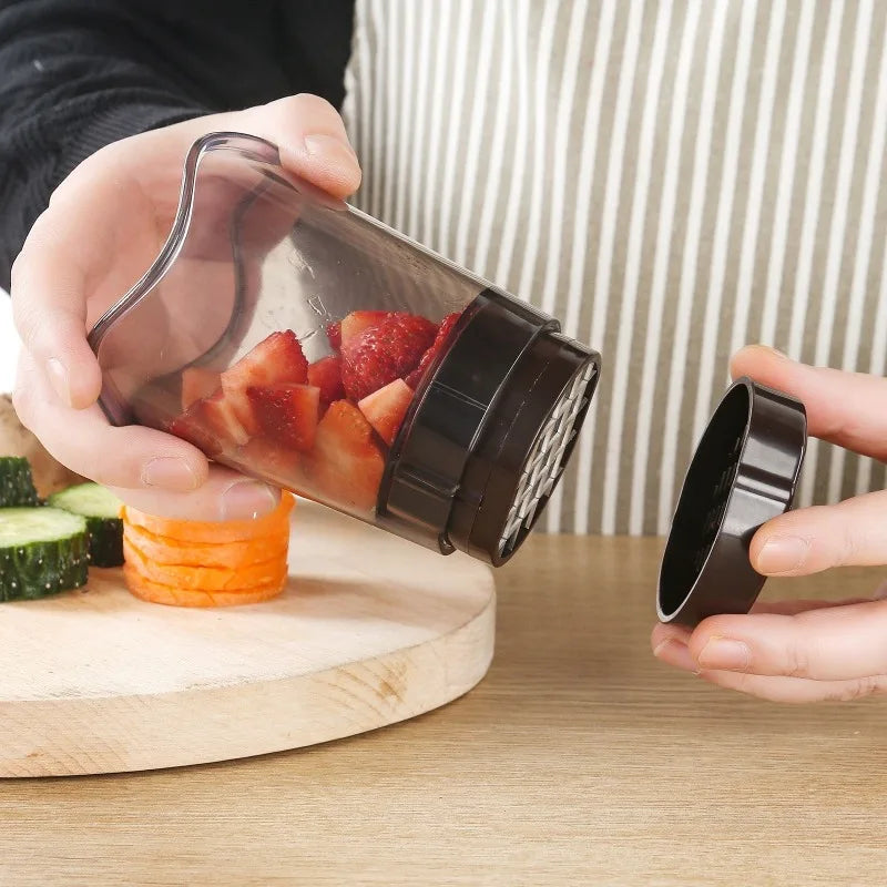 Fruit & Vegetable Slicer with Cup – Strawberry Banana Cutter Fruit Vegetable Slicer SPOT