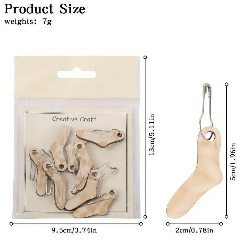 Wooden Knitting Gauge Ruler & Locking Stitch Markers Set Knitting Craft Tool SPOT