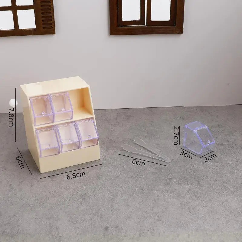 1/12 Dollhouse Candy Display Rack & Drawer Cabinet Miniature Dollhouse Miniature SPOT