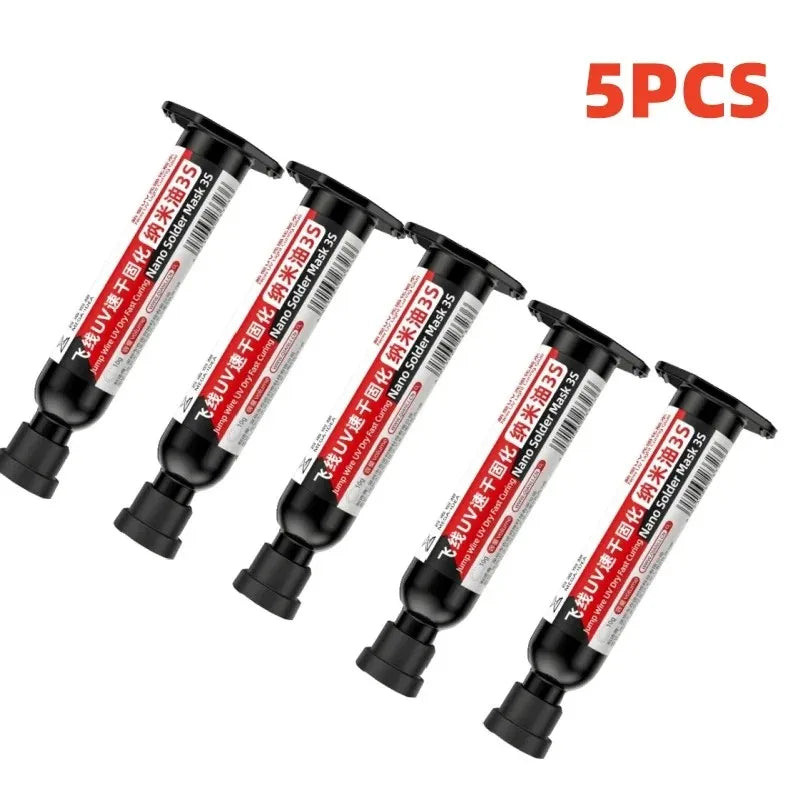 UV Curing Nano Solder Mask 3S PCB Flux Ink – Phone Board Repair PCB Solder Mask Flux SPOT 5Pcs