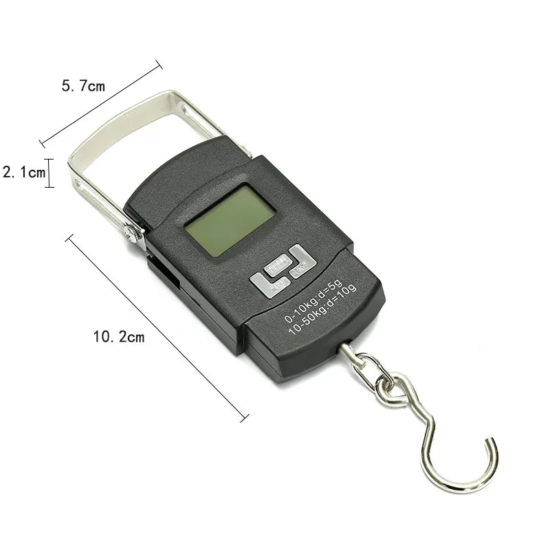 50kg Portable Digital Luggage Scale – LCD Hook Scale Digital Luggage Scale SPOT 1pc Black 50Kg