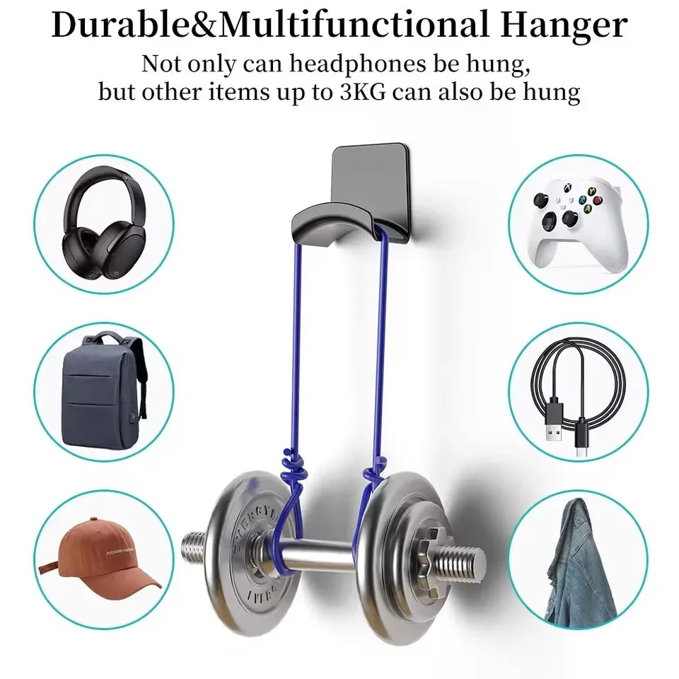 Adhesive Headphone Stand – Wall Mount & Under-Desk Hanger Headphone Stand SPOT