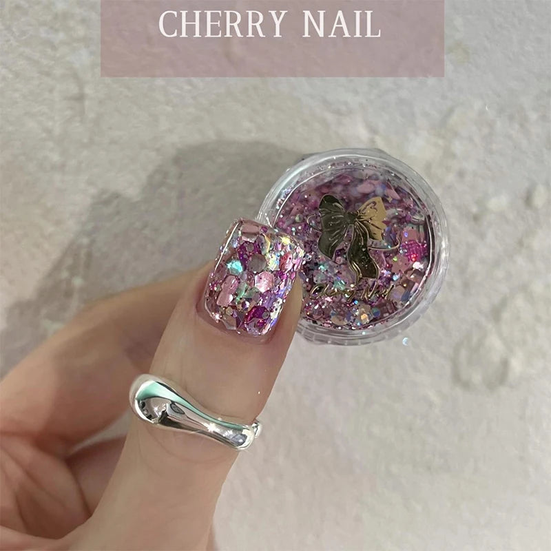 3D Laser Nail Glitter Sequins – Holographic Colorful Flakes Nail Art Glitter SPOT