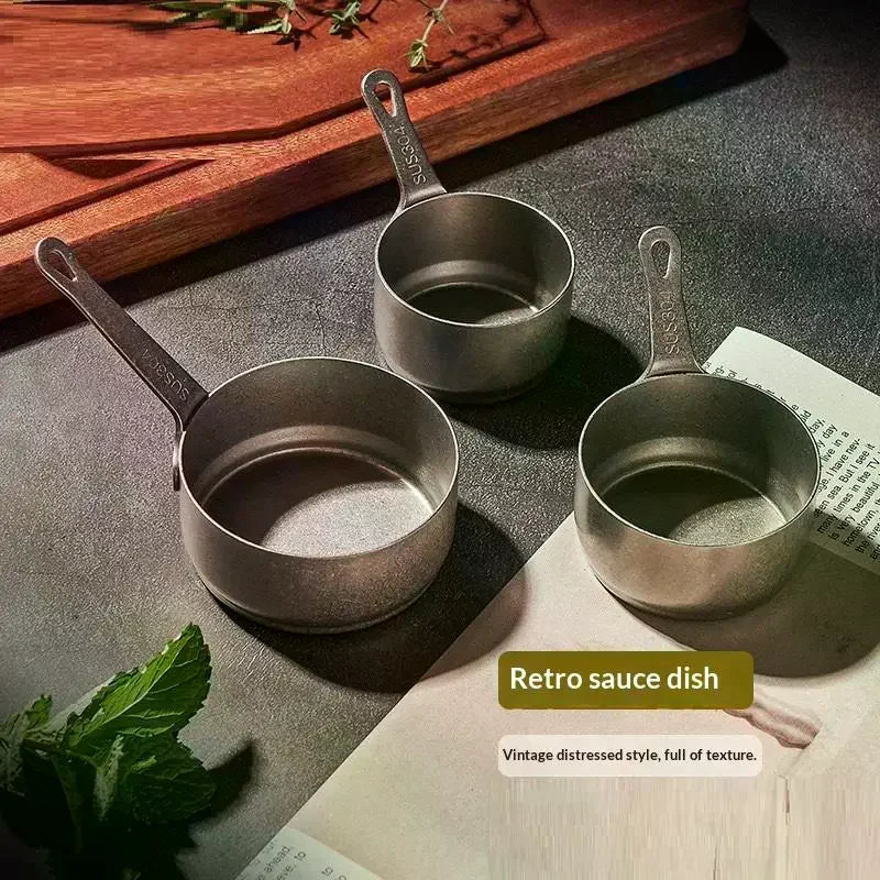 Stainless Steel Sauce Cup with Handle – Dipping & Serving Sauce Serving Cup SPOT