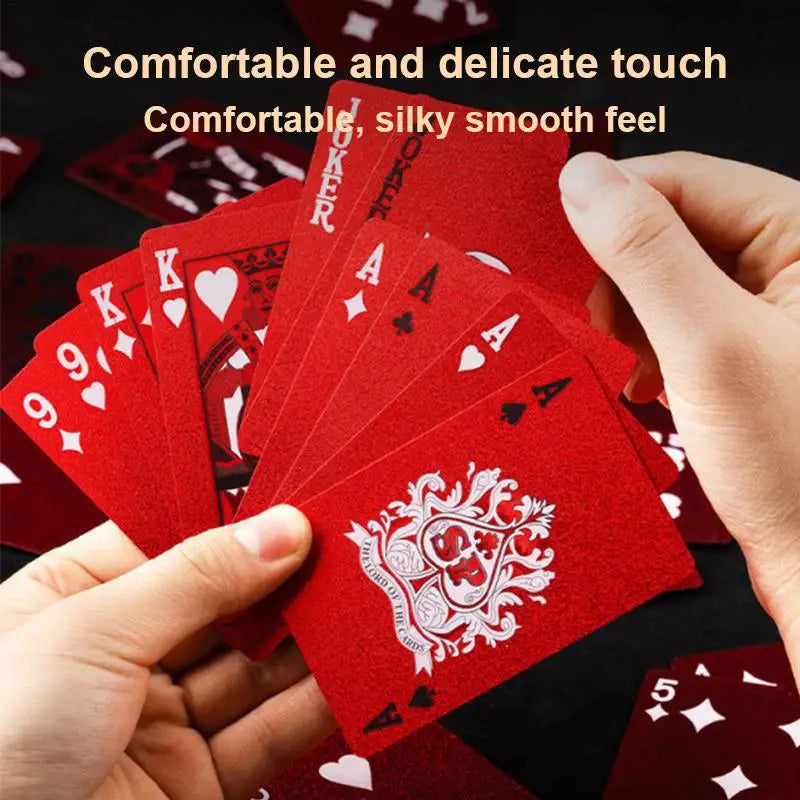 Red Waterproof PVC Playing Cards – Durable Poker Deck Poker Card Deck SPOT