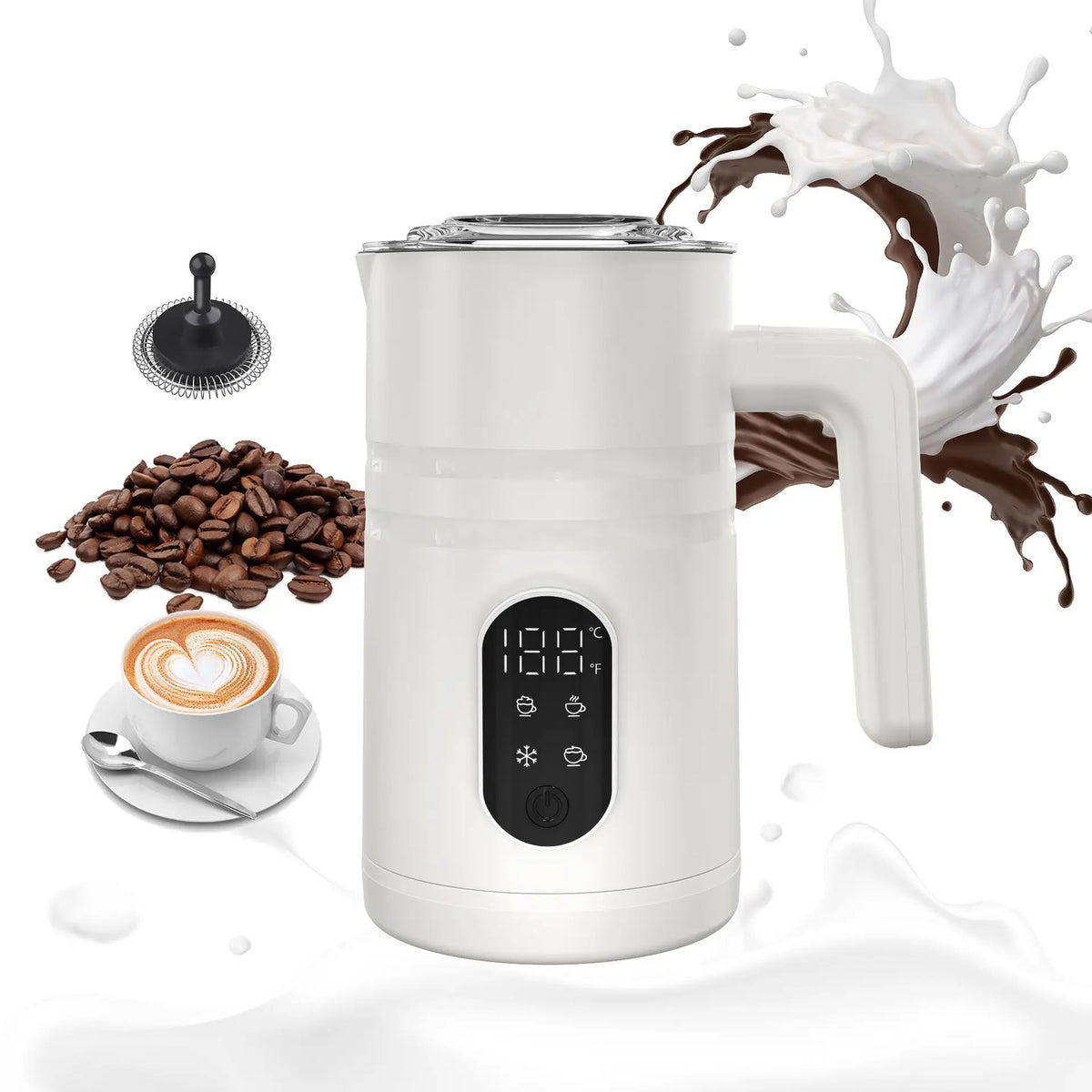 Electric Milk Frother & Steamer – Stainless Steel Barista Machine Milk Frother Machine SPOT
