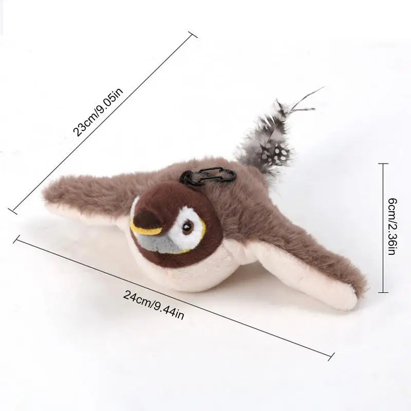 Interactive Chirping Flapping Bird Cat Toy – USB Rechargeable Interactive Cat Toy SPOT