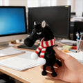 Plush Pony Keychain – Year of the Horse Cartoon Mascot Toy Plush Keychain SPOT Black