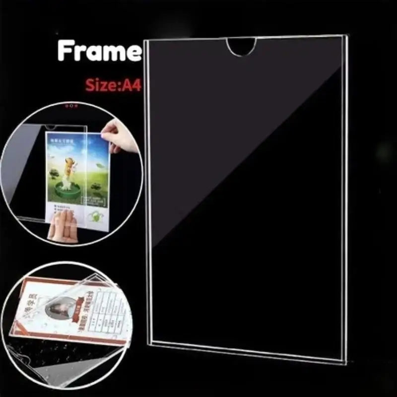 Clear Acrylic Wall Sign Holder A4 A5 – Scratch-Resistant Frame Acrylic Sign Holder SPOT