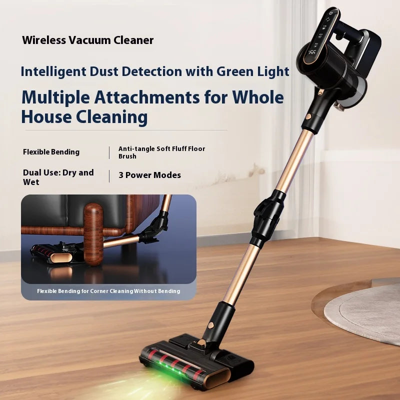 XINGOU Foldable Bagless Cordless Vacuum – 13000Pa LED Stick Cordless Stick Vacuum SPOT