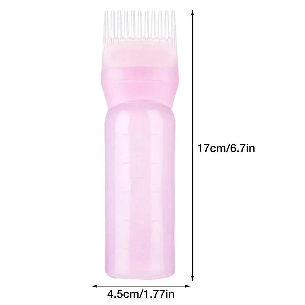 Hair Dye Applicator Comb Bottle – Refillable Dispensing Tool Hair Dye Applicator SPOT Pink