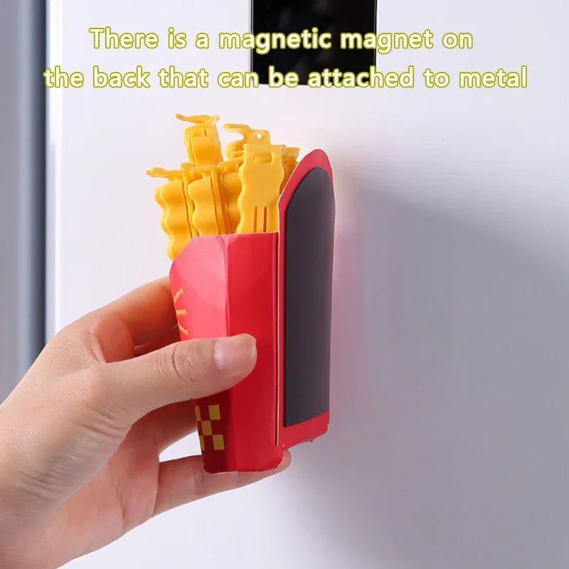 12-Pack Food Sealing Clips with Fridge Magnetic Storage Box Food Sealing Clips SPOT