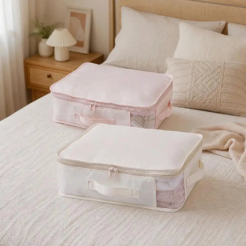 Large Foldable Blanket Storage Bag – Clear Window & Handle Blanket Storage Bag SPOT