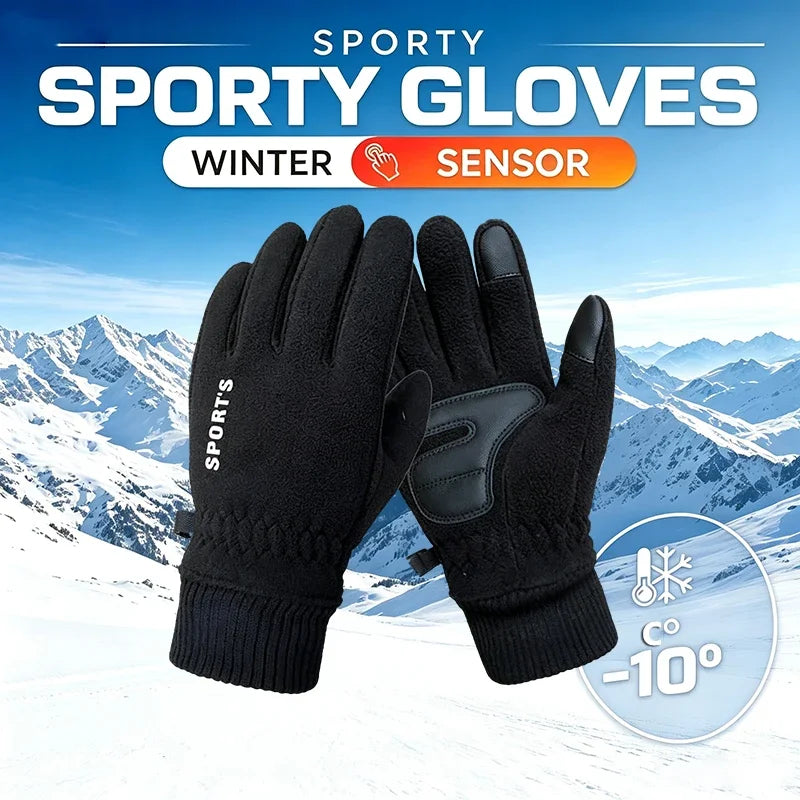 Fleece-Lined Touchscreen Winter Gloves – Windproof Unisex Winter Touchscreen Gloves SPOT