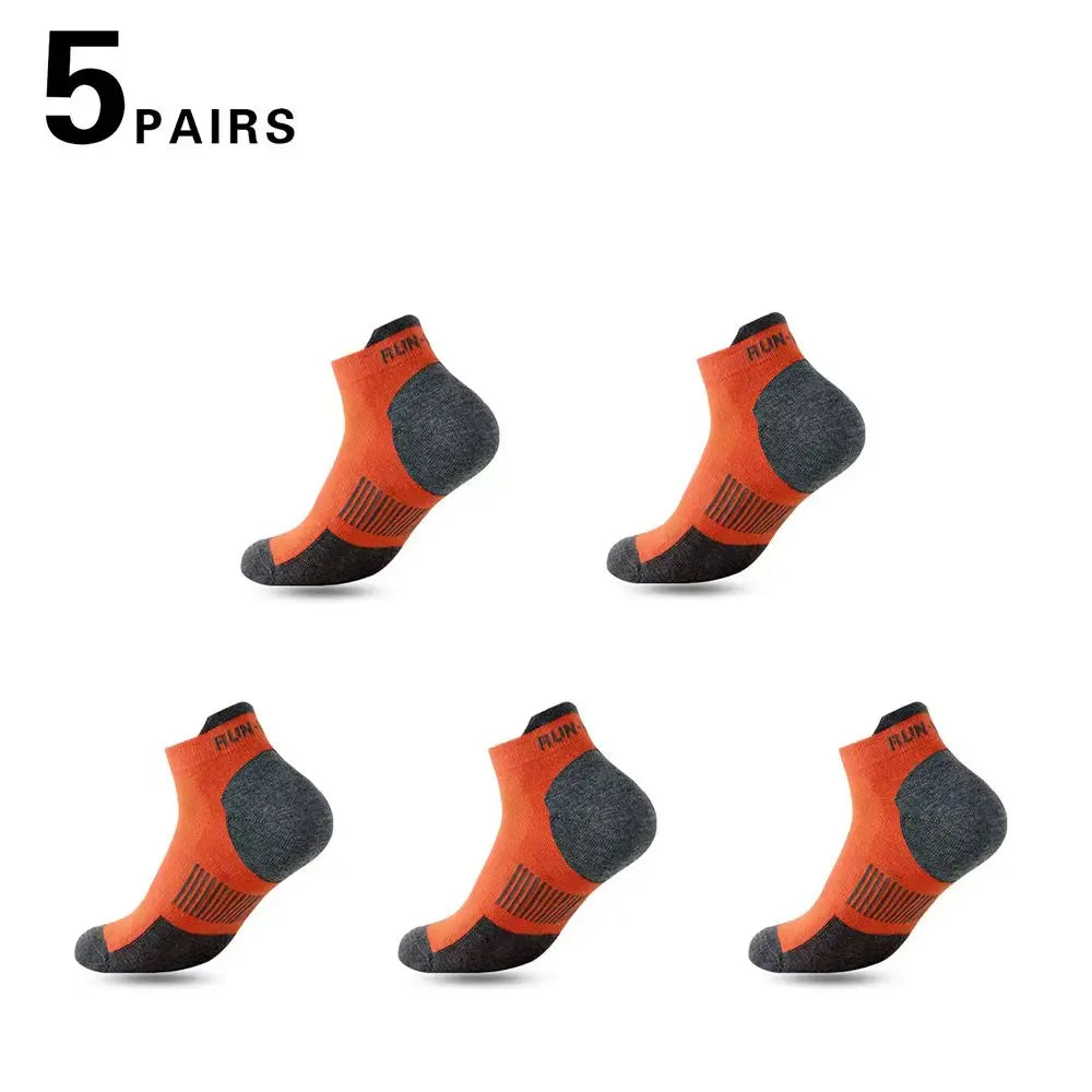 10-Pack Men's Breathable Mesh Ankle Socks | Sizes EU 38–45 Men's Ankle Socks SPOT 5 orange 35-39